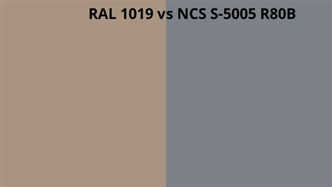 Ral 1019 Vs Ncs S 5005 R80b Ral Colour Chart Uk