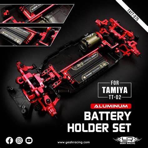 Aluminum Short Battery Holder Set For Tamiya Tt02 Series