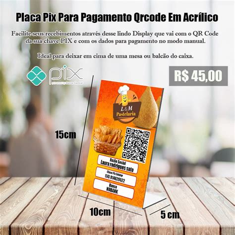 Plaquinha Pix Pagamento QR Code Png