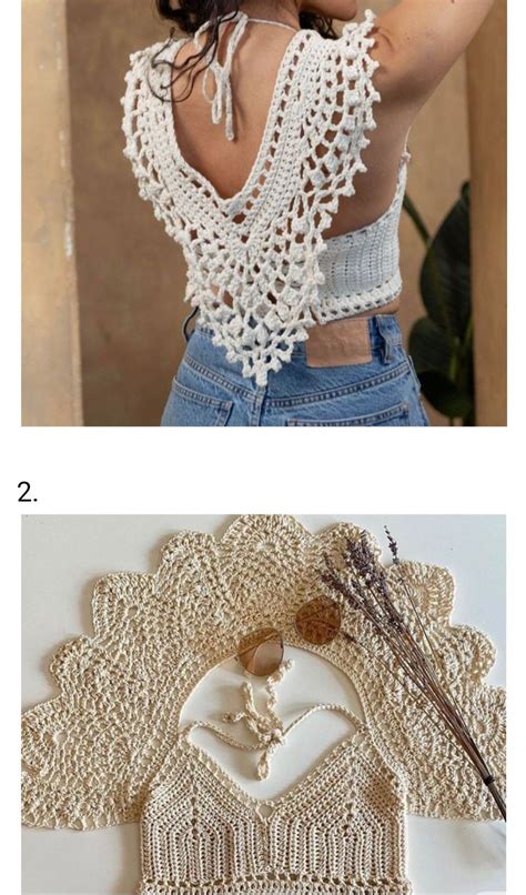 Summer Tops Ideas Cute Too Easy Crochet Croptop Blouse Bikini Free Pattern Beach Swimwear Dress