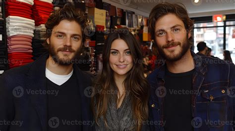 Team of designers reviewing a project on laptop, in a stylish and