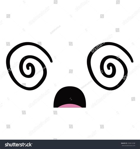 Vector Cute Cartoon Dizzy Face Editable 220814188 Shutterstock