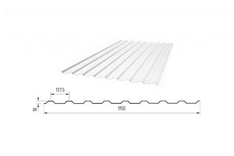 Профилированный поликарбонат МП-20 (У) Plastilux Премиум, 1*1150*2000 ...