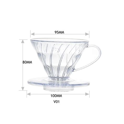 YRP V60 фильтр для кофе многоразовые термостойкие смолы кофе капельница ...
