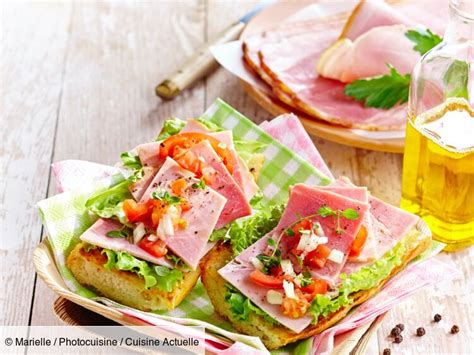 Sandwich jambon crudités recette sur Cuisine Actuelle