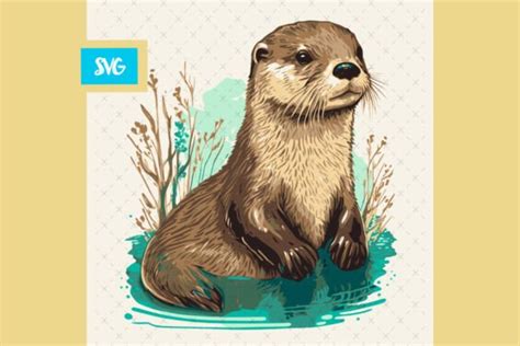 Cute Otter Graphic By Creative Kim Designs · Creative Fabrica