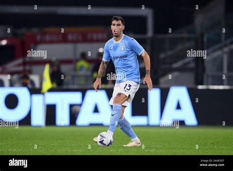 ROME, ITALY - OCTOBER 30: Alessio Romagnoli of SS Lazio in action ...