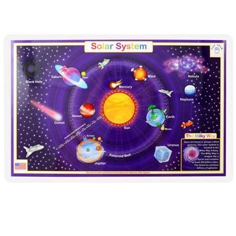 Pack Tot Talk Solar System Placemat Walmart