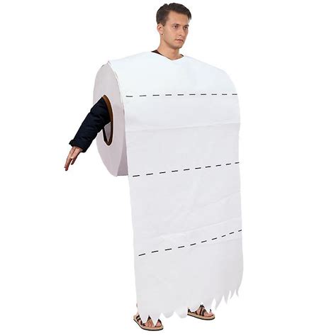 Giant Toilet Paper Roll Adult Halloween Costume | Hilarious Costume For ...