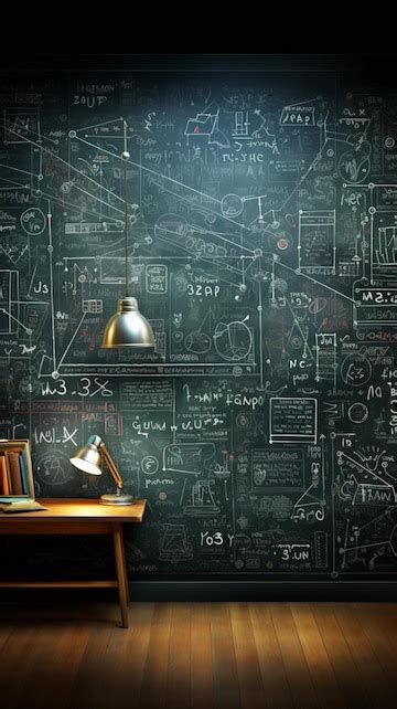 Premium Photo | Chalkboard filled with math formulas part of a 3D ...