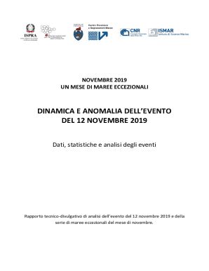 Compilabile Online Ricerca Ismar Cnr 12 Novembre Un Anno Fa L Acqua