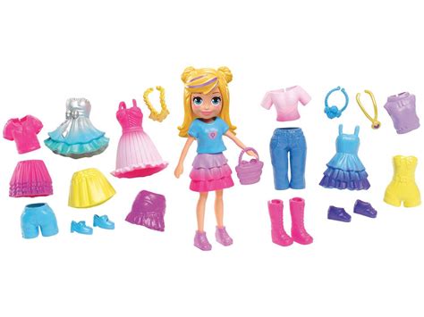 Boneca Polly Pocket Pronta para Festa Acessórios Mattel Bonecas