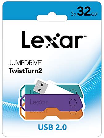 Lexar Jumpdrive Twistturn Usb Flash Drives Gb Pack Of Flash