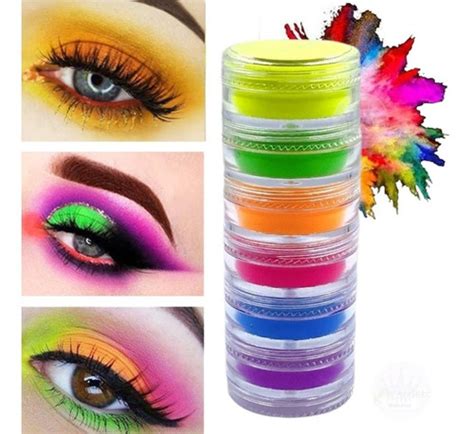 Pigmentos Neon Torre Colores Sombra De Ojos Maquillaje Set Cuotas