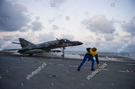 Aircraft Carrier Charles De Gaulle Mediterranean Editorial Stock Photo ...