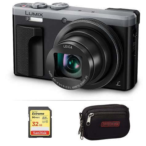 Panasonic Lumix Dmc Zs Digital Camera Basic Kit Silver B H