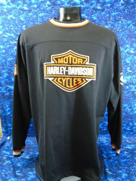 Men S Harley Davidson Embroidered Logo Long Sleeve Gem