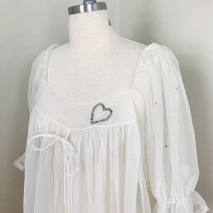 Vintage S Sexy Babydoll Nightie S Vintage Wedding Lingerie Sheer Peignoir Vintage