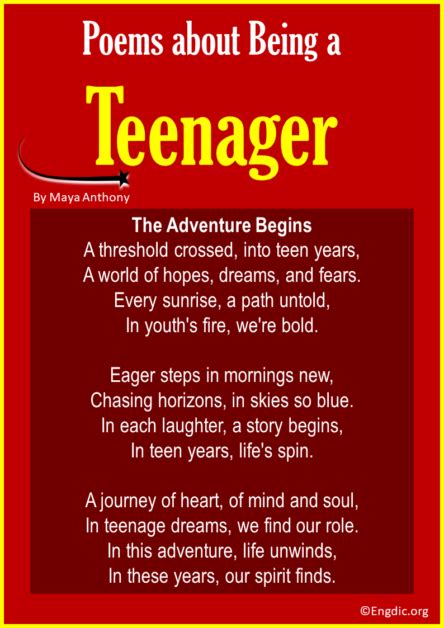 10 Best Short Poems About Being A Teenager EngDic