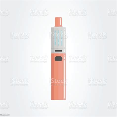 Colored Flat Vaping Device Part Of Big Set Stock Illustration