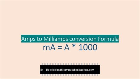 Amps To Milliamps Conversion Formula A To Ma Conversion With Solved