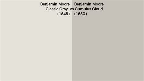 Benjamin Moore Classic Gray Vs Cumulus Cloud Side By Side Comparison