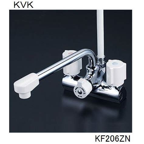 Kvk 浴室用 Kf206zn デッキ形一時止水付2ハンドルシャワー Kf206znジュールプラスyahoo店 通販 Yahoo