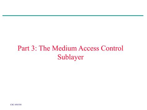 Medium Access Control Sublayer In Cn Ppt