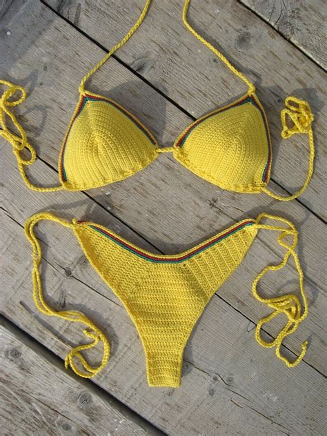 High Hip Brazilian Crochet Bikini Set Jamaican Bikini Crochet Etsy