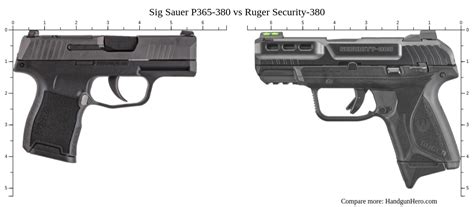 Sig Sauer P365 380 Vs Ruger Security 380 Size Comparison Handgun Hero