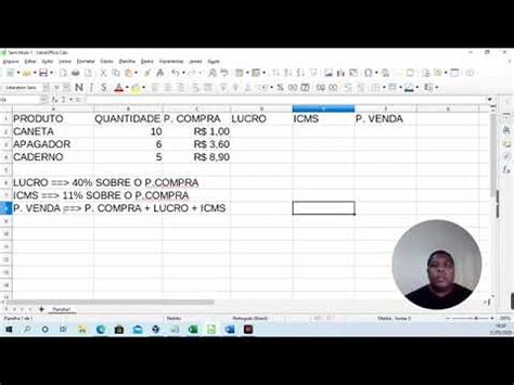 Calculando Porcentagem No Calc Ou Excel B Sico Youtube