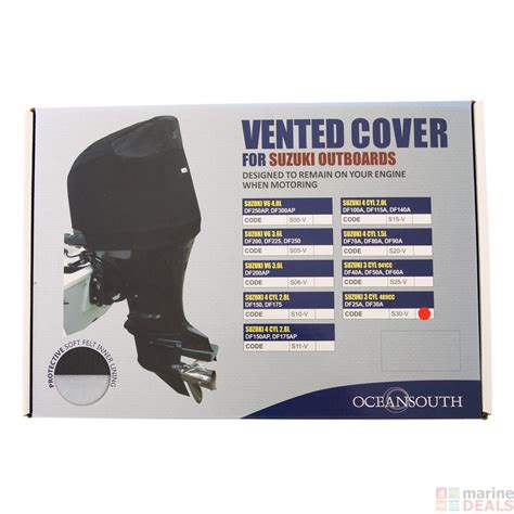 Oceansouth Vented Outboard Motor Cover For Suzuki Outboard Covers