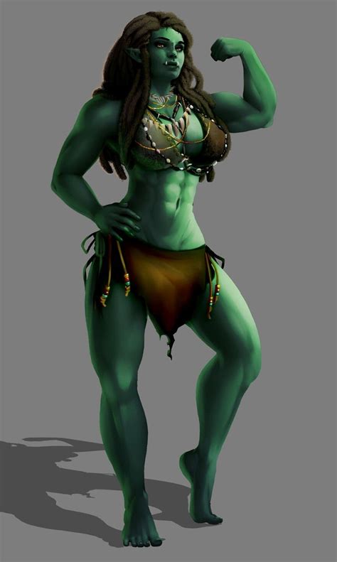 Pin By Luniak Malak On Screenshots Female Orc Female Monster Fantasy Character Design