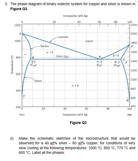 Solved 3. The phase diagram of binary eutectic system for | Chegg.com 