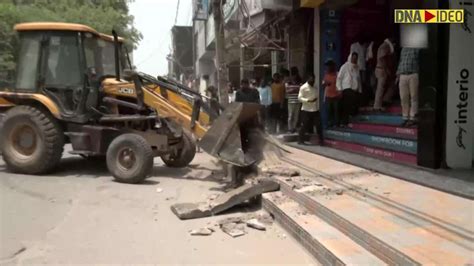 Delhi Anti Encroachment Drive Underway At Dwarka Sector 3