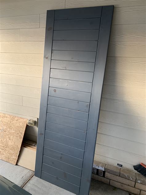 Custom Barn Door Tongue And Groove Done In Weathered Gray Custom