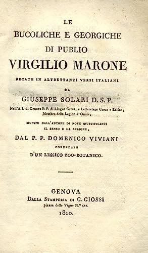 Le Bucoliche E Le Georgiche Di Marone Publio Virgilio AbeBooks