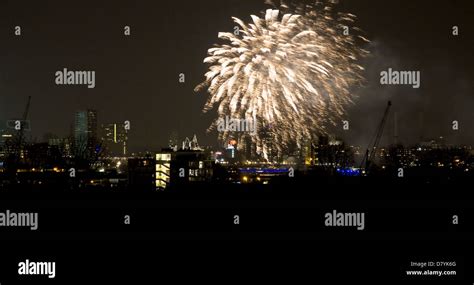 Fireworks at Erasmusbridge, Rotterdam,. the Netherlands to celebrate ...