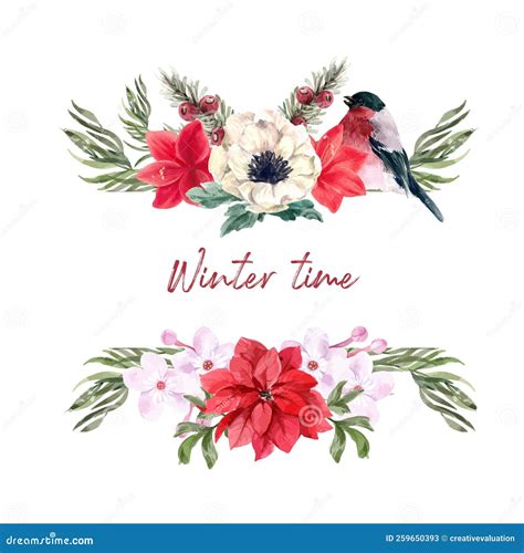 Winter Bloom Bouquet Design with Lilies, Taxus Baccata, Anemone
