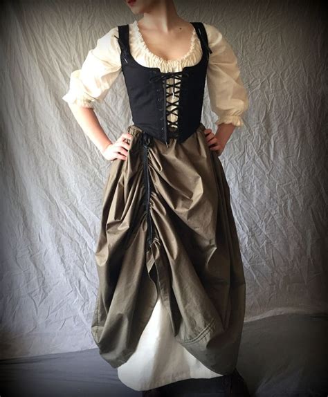 Renaissance Festival Ensemble 3 Piece Corset Bodice Long Etsy