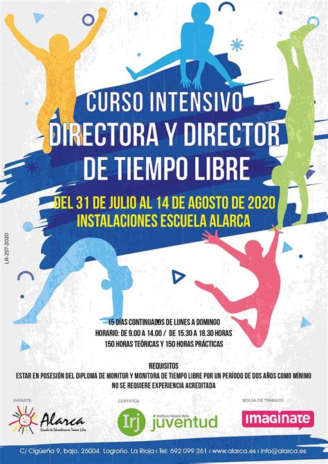 Curso Intensivo Director de Tiempo Libre Escuela Alarca Imagínate