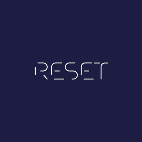 Reset vector logo design, line letters 7535723 Vector Art at Vecteezy