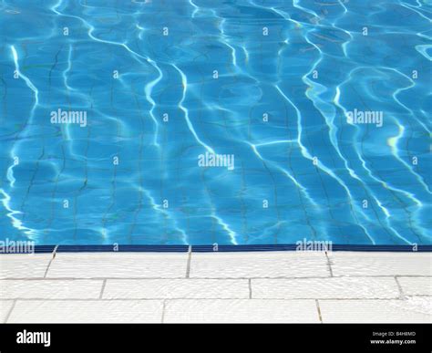 Side Of Swimming Pool Clear Blue Water Stock Photo Alamy