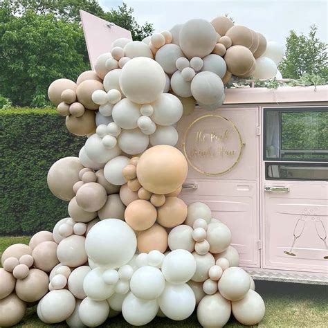 Amazon Nude Balloon Arch Kit Scmdoti Neutral Balloon Garland Arch With Matted Double