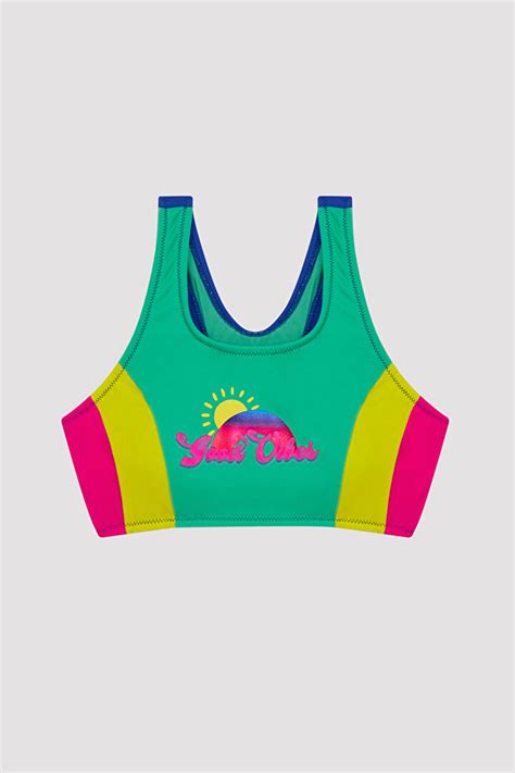 Kız Çocuk Renkli Halter Bikini Takımı PL O N IY MIX Çok Renkli Penti