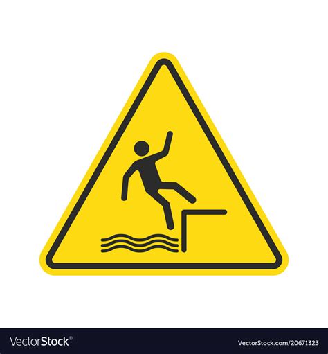 Fall hazard sign Royalty Free Vector Image - VectorStock