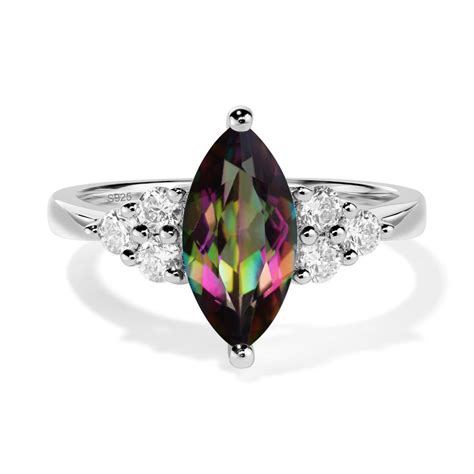 Mystic Topaz Marquise Engagement Ring Luo