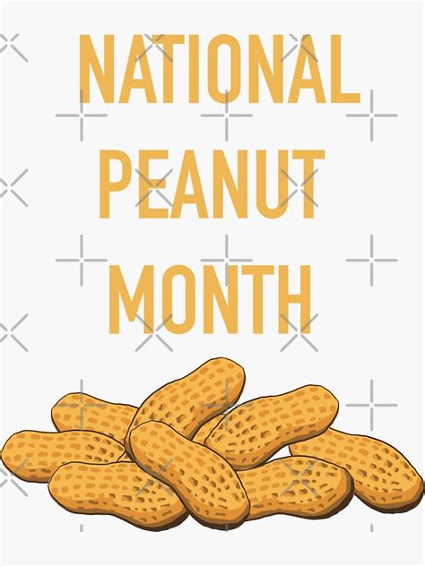 National Peanut Month March Sticker For Sale By Fransyn Redbubble