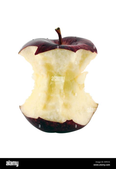 Red Apple Core Stock Photo Alamy