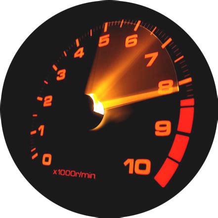 Download Fast - Red Line Rpm Gauge Clipart Png Download - PikPng